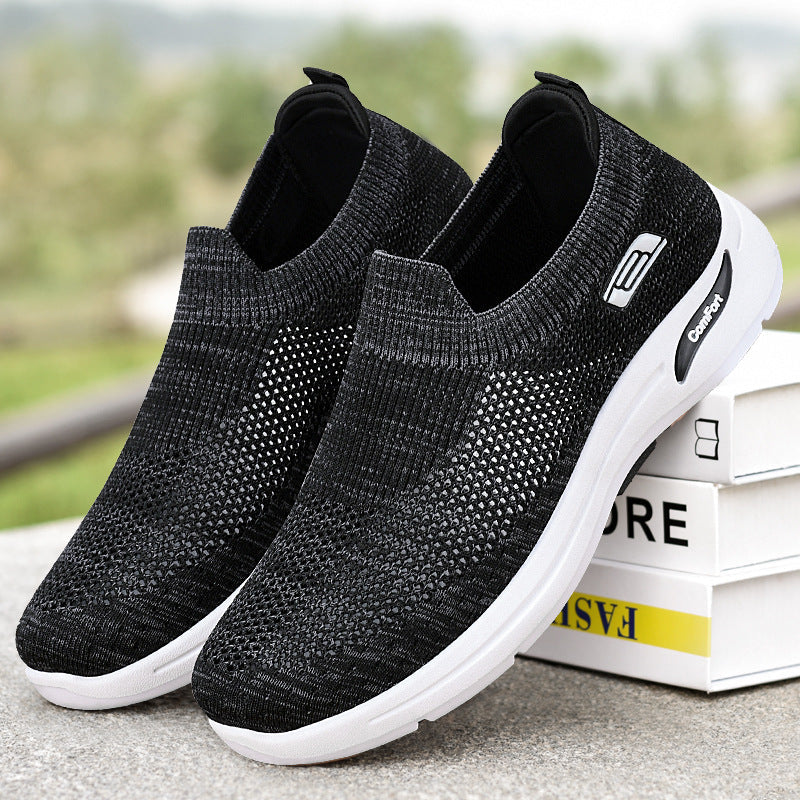 Men’s Casual Shoes – Breathable Mesh – Slip-On Lightweight – Low-Cut Athleisure Fit