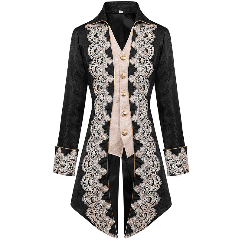 Vintage pirate tailcoat jacket for men