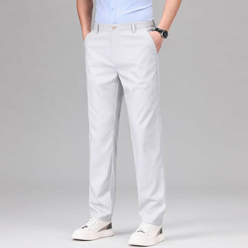 Men’s Trousers – Tencel Linen Blend – Relaxed Fit – Straight Leg – Lightweight Breathable