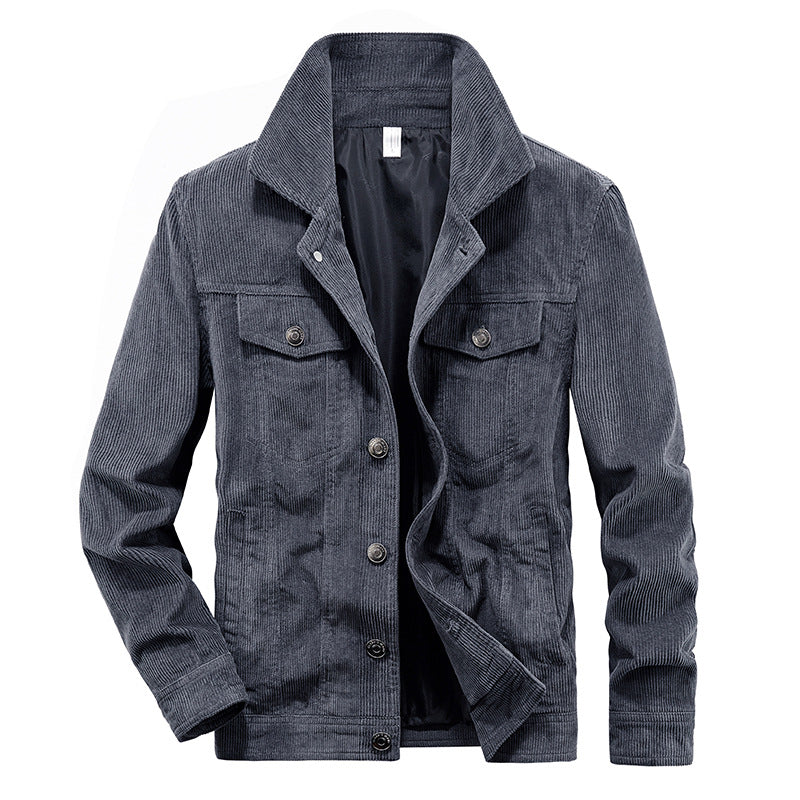 Casual thin corduroy jacket for men