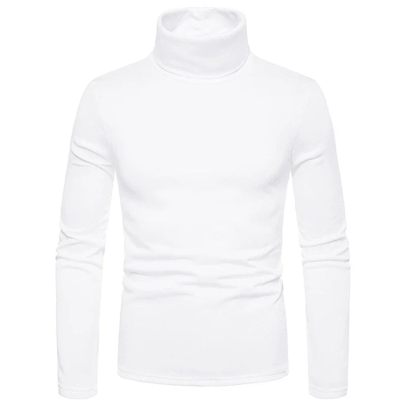 Men’s Turtleneck T-Shirt – Slim Fit – Stretch Fabric – Long Sleeve Base Layer