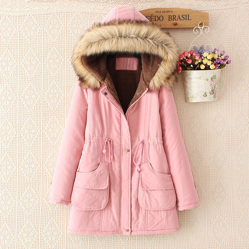Women’s Hooded Parka Coat – Slim Regular Fit – Sherpa Lined – Faux Fur Trim – Drawstring Waist – Full Length