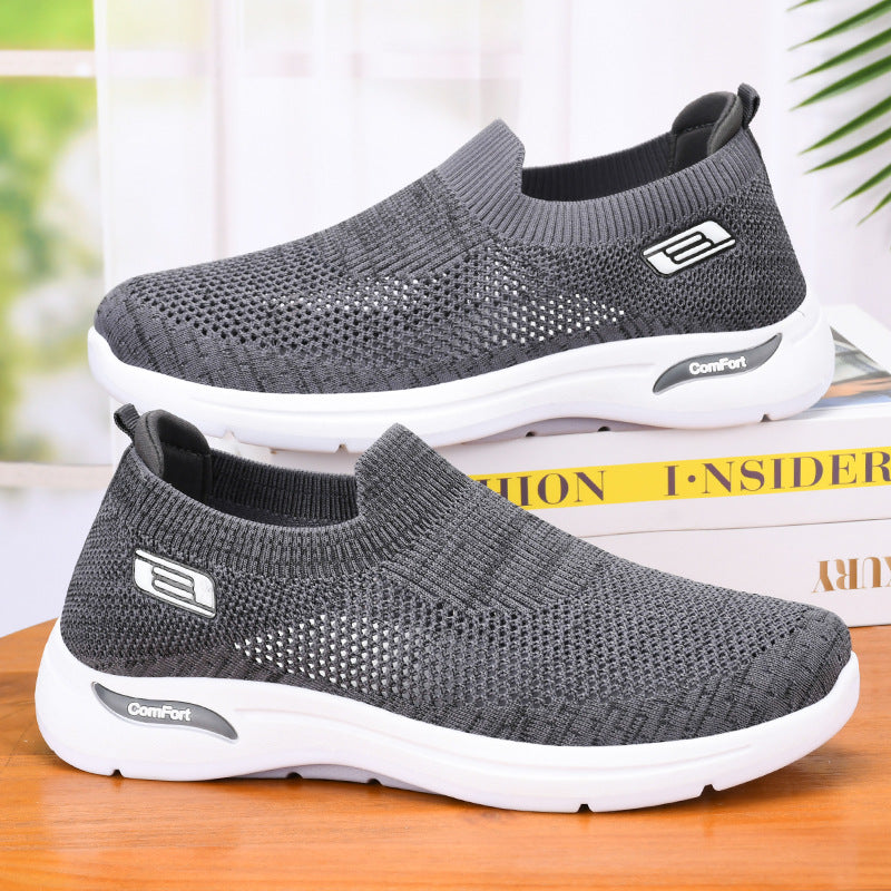 Men’s Casual Shoes – Breathable Mesh – Slip-On – Lightweight Low-Cut Comfortable Fit