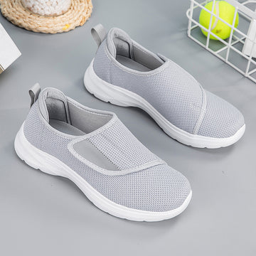 Wide slip-on adjustable walking shoes for men