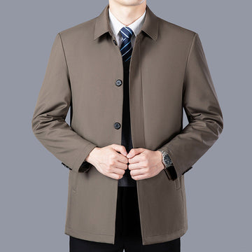Men’s Outer Blazer – Tailored Fit – Wool Feel – Classic Collar – Button Front – Slash Pockets