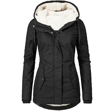 Women’s Hooded Parka Coat – Semi-Fitted – Plush Lined – Mid-Thigh Length – Weather Resistant