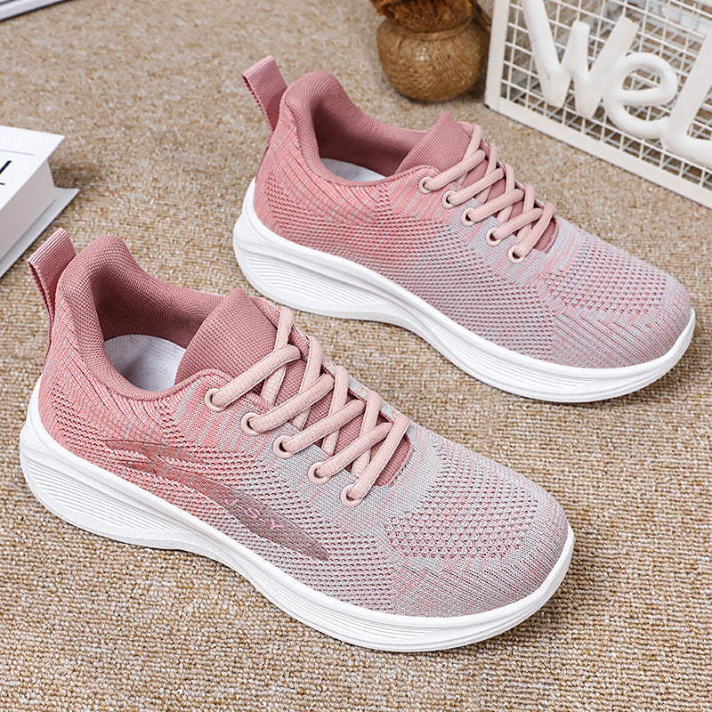 Women’s Running Shoes – Fly-Knit Mesh – Breathable – Lightweight – Non-Slip Sole