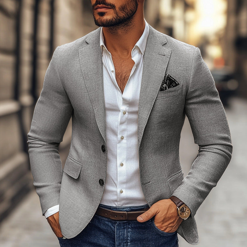 Casual Blazer - Slim Fit - Single Breasted - Smart Jacket - Mens