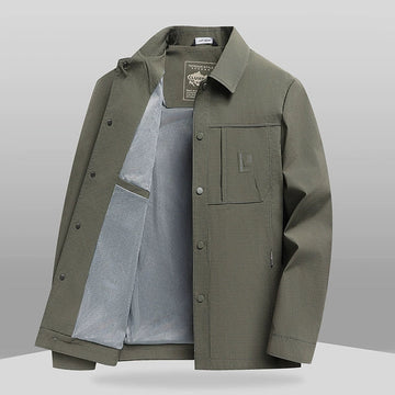 Men’s Business Casual Jacket – Classic Fit – Lapel Collar – Structured Woven Fabric