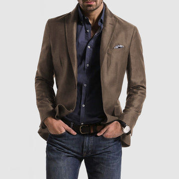 Men’s Suit Jacket – Slim Fit – Wool Blend – Notch Lapel – Single-Breasted Formal Wear