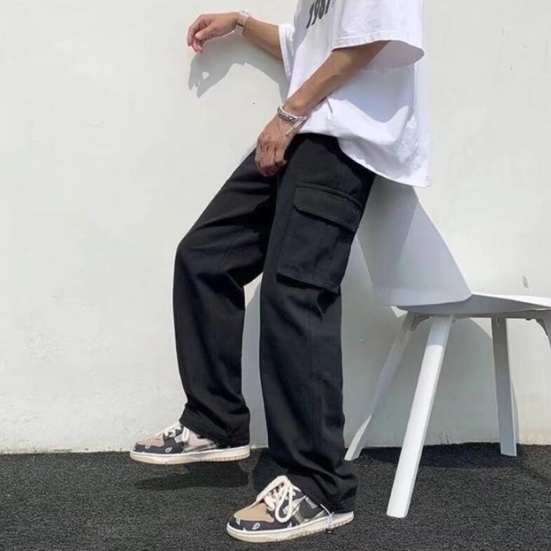 Men’s Cargo Pants - Relaxed Fit - Multi-Pocket - Full Length Casual Wear
