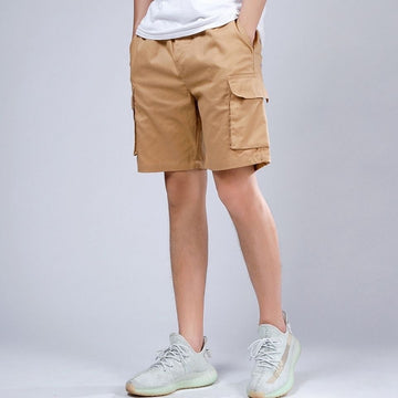Men’s Cargo Shorts – 100% Cotton – Loose Fit – Knee Length – Multi Pocket Casual Style