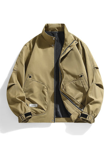 Men’s Bomber Jacket – Relaxed Oversized Fit – Stand-Up Collar – Multi-Pocket Utility Design