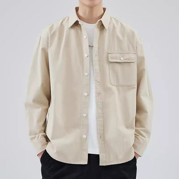 Men’s Button-Down Shirt – Relaxed Fit – Long Sleeve Casual Style