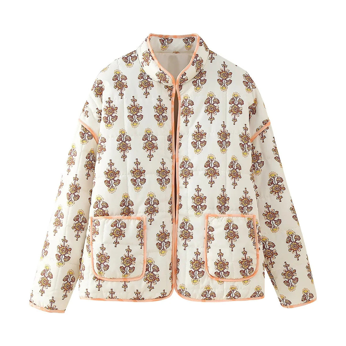 Vintage floral print jacket for women