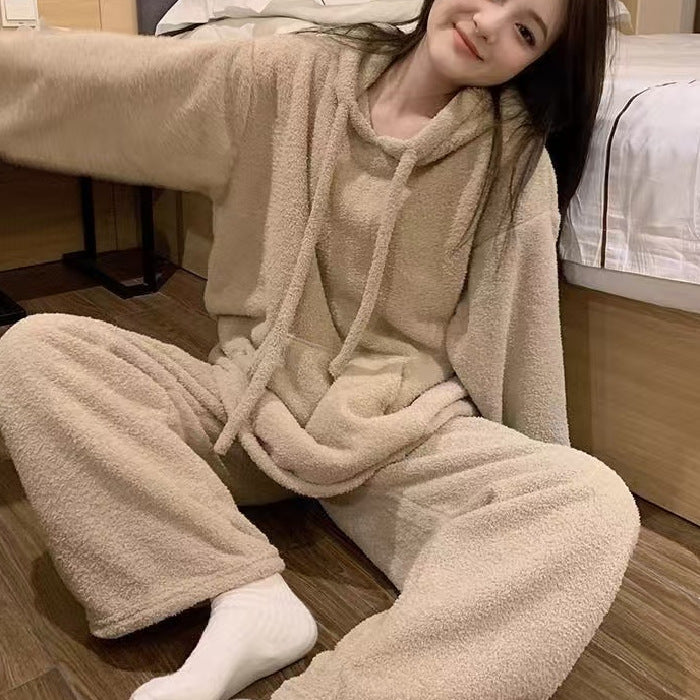 Basic teddy hoodie & teddy jogger pants for women