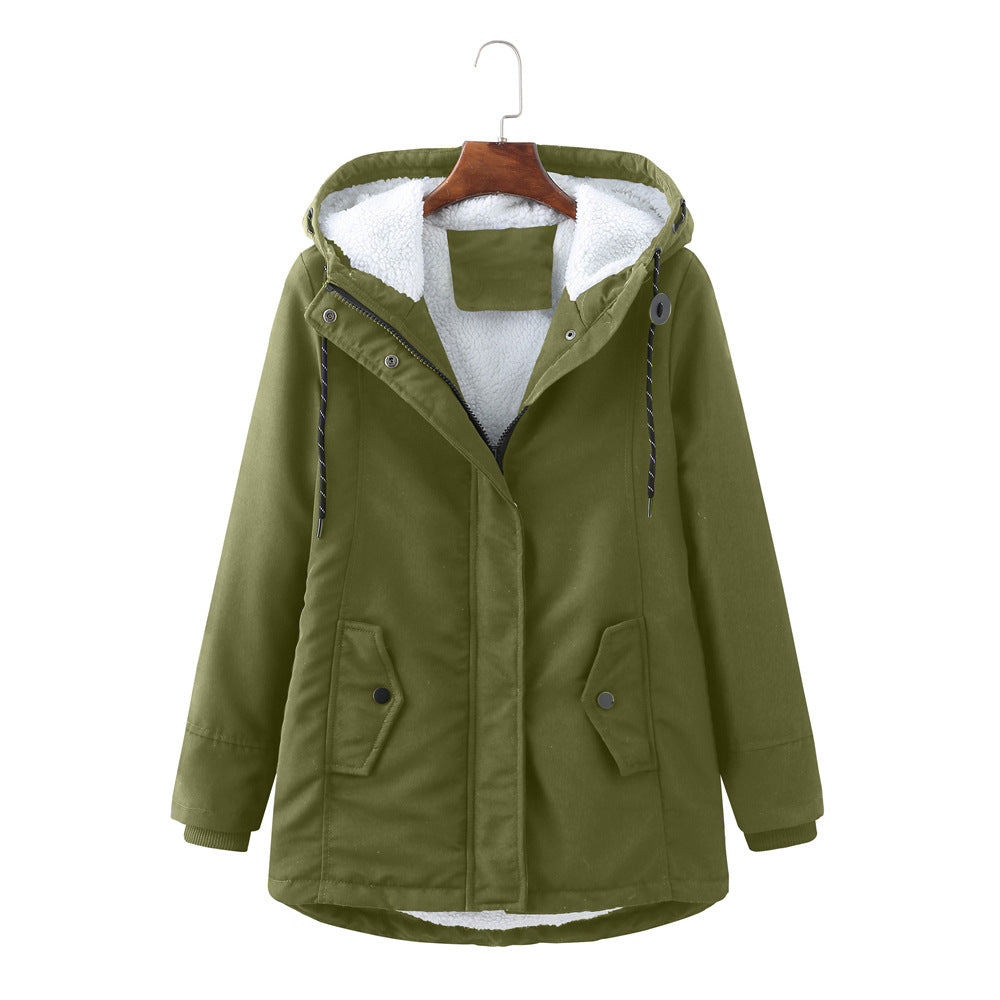 Hooded waterproof jacket for women