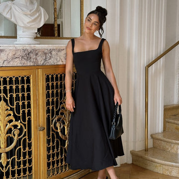 Women’s Elegant Sleeveless Dress – A-Line – Maxi Length – Summer Occasion wear