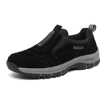 Men’s Hiking Shoes – Slip-On Design – Rugged Sole – Suede-Feel Upper – Supportive Fit