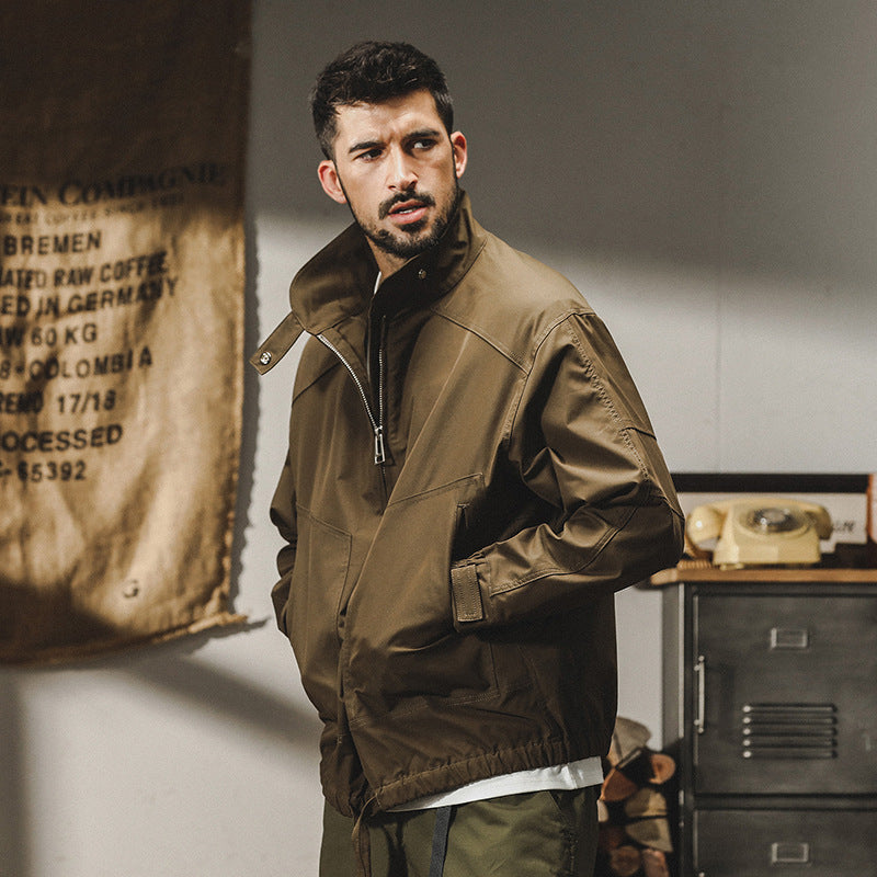 Men’s Outdoor Jacket – Relaxed Fit – Windproof Water-Resistant – Utility Style
