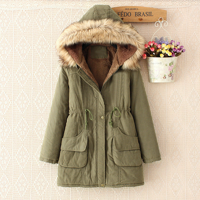 Women’s Hooded Parka Coat – Slim Regular Fit – Sherpa Lined – Faux Fur Trim – Drawstring Waist – Full Length