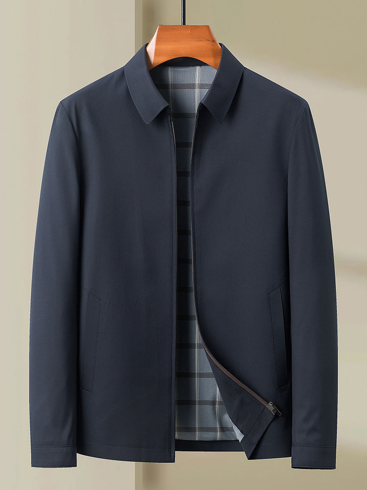 Turn-over collar business jacket for men