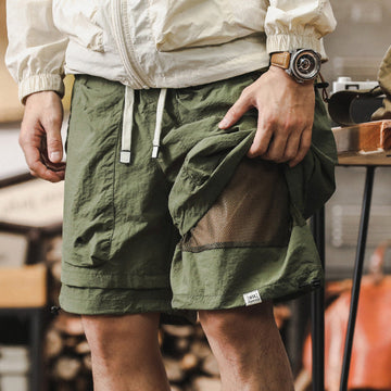 Men’s Cargo Shorts – Relaxed Fit – Quick Dry – Breathable Mesh – Adjustable Waist