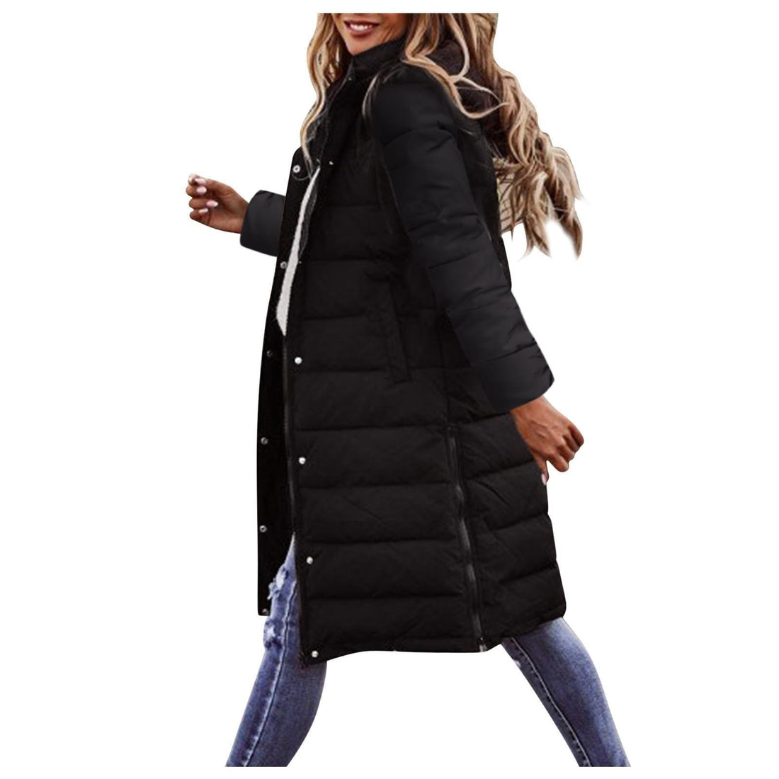 Packable hoodie long winter coat for women