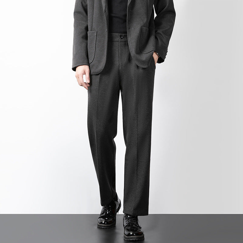 Men’s Tailored Trousers – Wool Blend – Slim Fit – Full Length Formal Wear