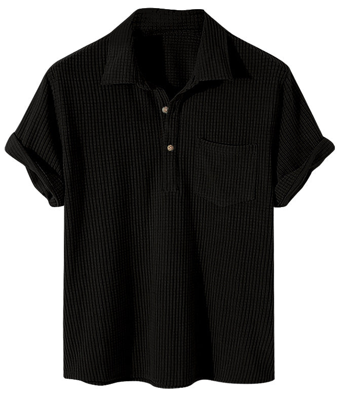 Collared henley shirts for men