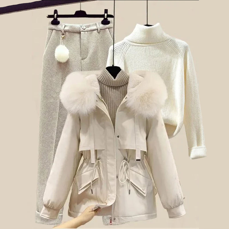 Cozy winter 3-piece outfit for women