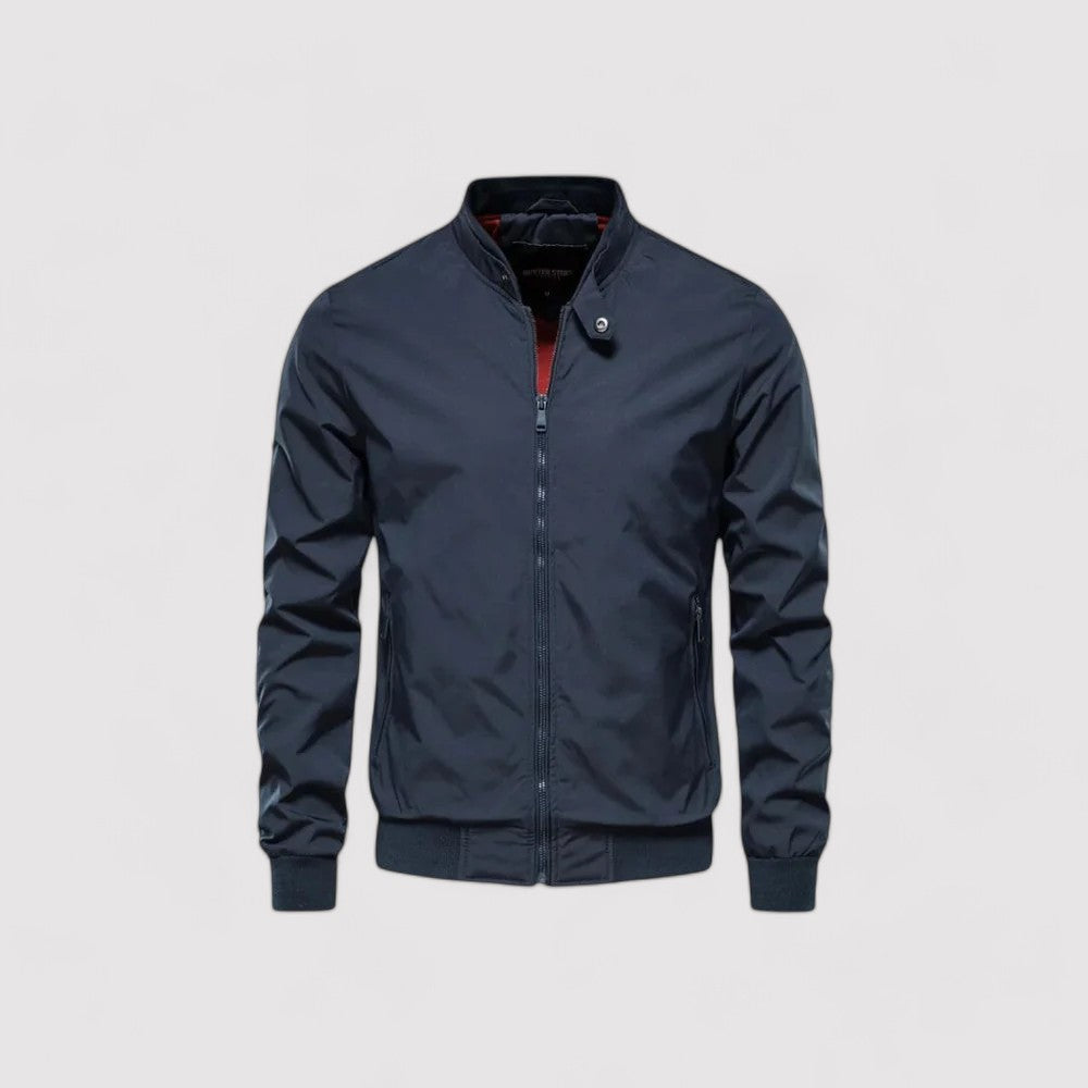 Full zip bomber jacket for men