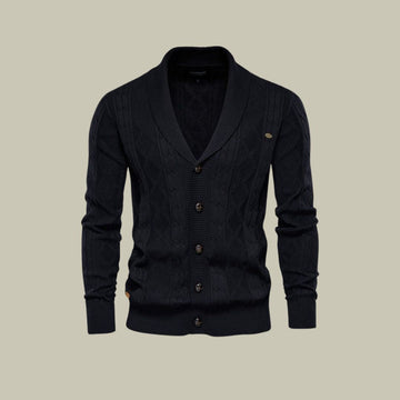 Tailored fit knitted cardigan for men