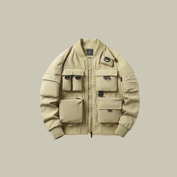 Casual cargo bomber jacket for men