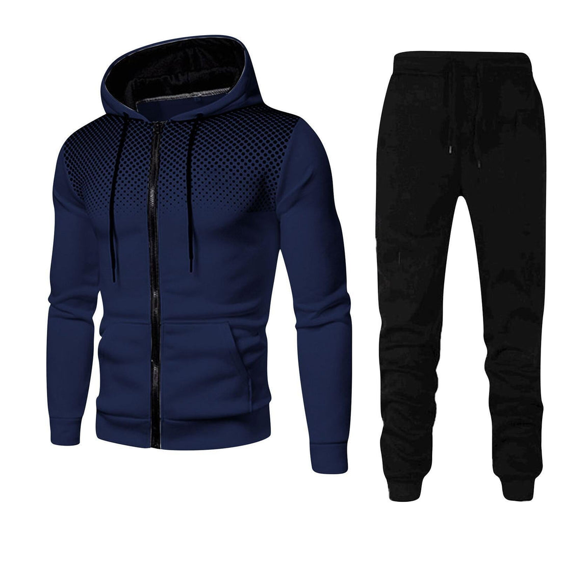 Slim fit two-piece tracksuit set for men