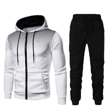 Slim fit two-piece tracksuit set for men