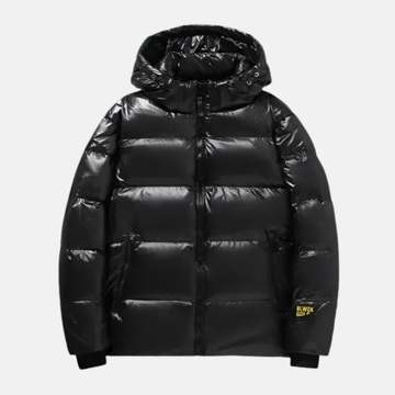 Men’s Down Jacket – Regular Fit – Hooded – Water-Resistant – Zip Closure – Quilted