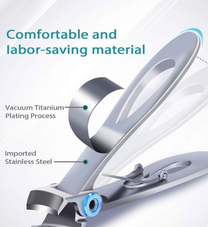 Stainless Steel Wide-Beveled Locking Toenail Clipper