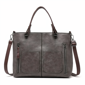 Leather vintage style shoulder bag for women