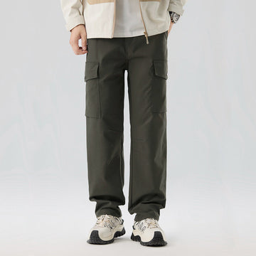 Men’s Cargo Pants – Relaxed Fit – Cotton Blend – Multi-Pocket – Articulated Knee