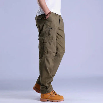 Men’s Cargo Pants – Relaxed Fit – Cotton Blend – Straight Leg – Multi-Pocket Rugged Style