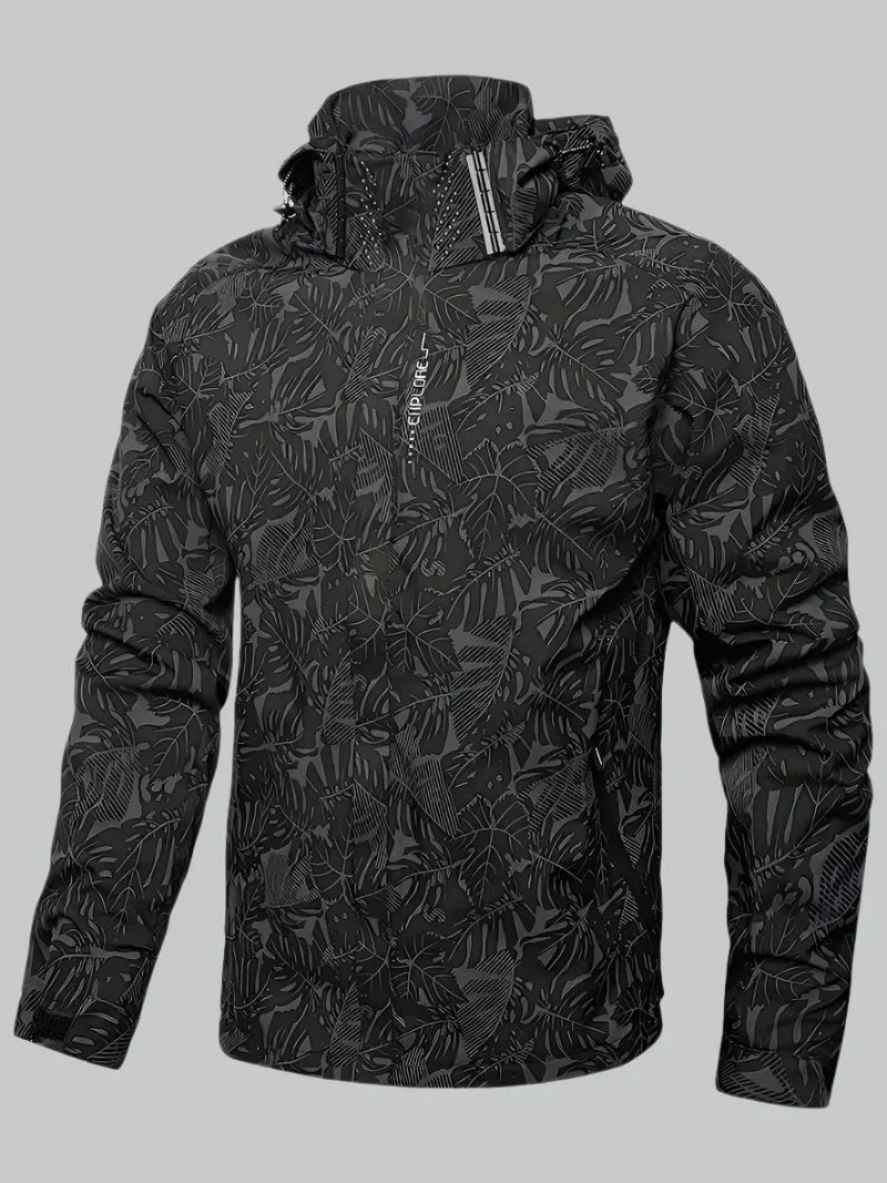 Casual printed windproof jacket for men