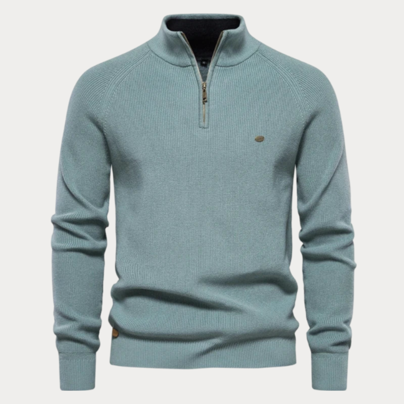 Casual zip-up sweater for men