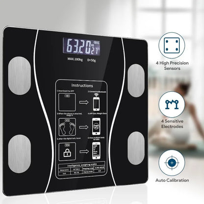 Tempered Glass Four Electrodes Body Composition Scale