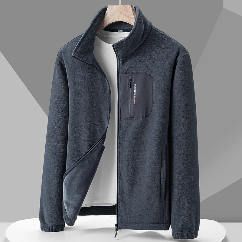 Women’s Fleece Jacket – Polar Fleece – High Collar – Relaxed Fit – Zip Chest Pocket