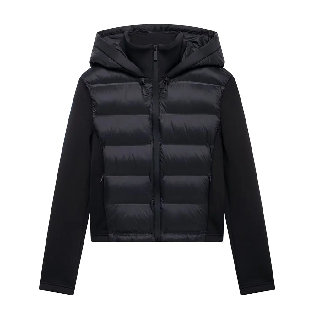 Thick hooded down jacket for men