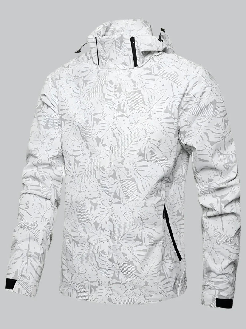 Casual printed windproof jacket for men