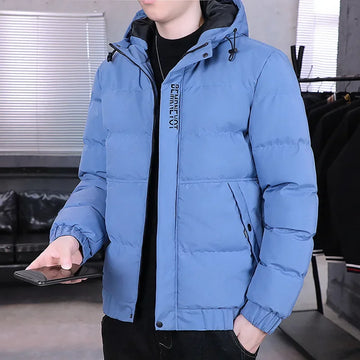 Thickened cotton padded winter jacket for men