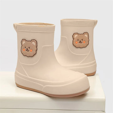 Women’s Rubber Boots – Waterproof – Ankle Length – Bear Design – Easy Pull-On Fit