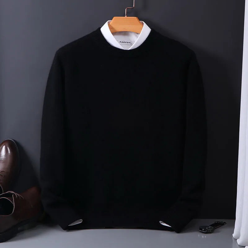 Cozy style warm cashmere sweater for men